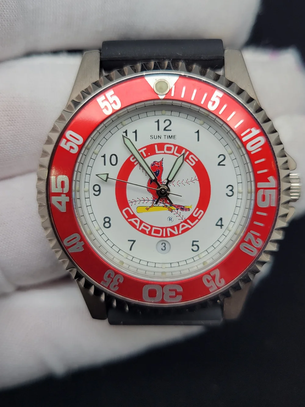 St. Louis Cardinals Red Bezel Sport Watch - Japan Quartz Movement